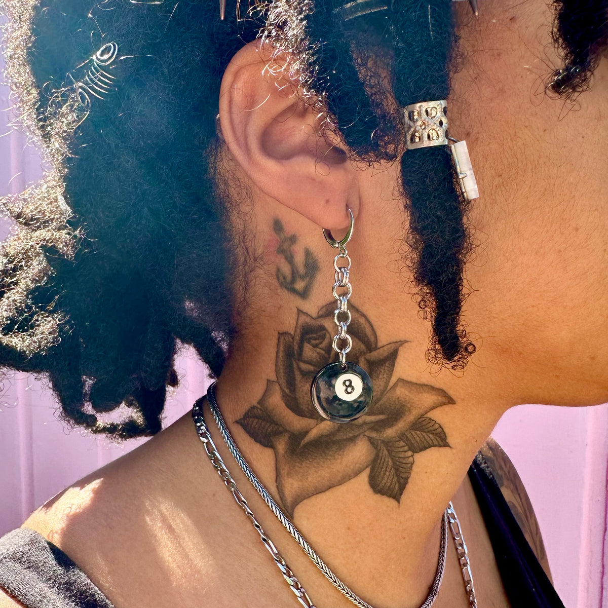 Eight Ball Earrings : 2 Sizes