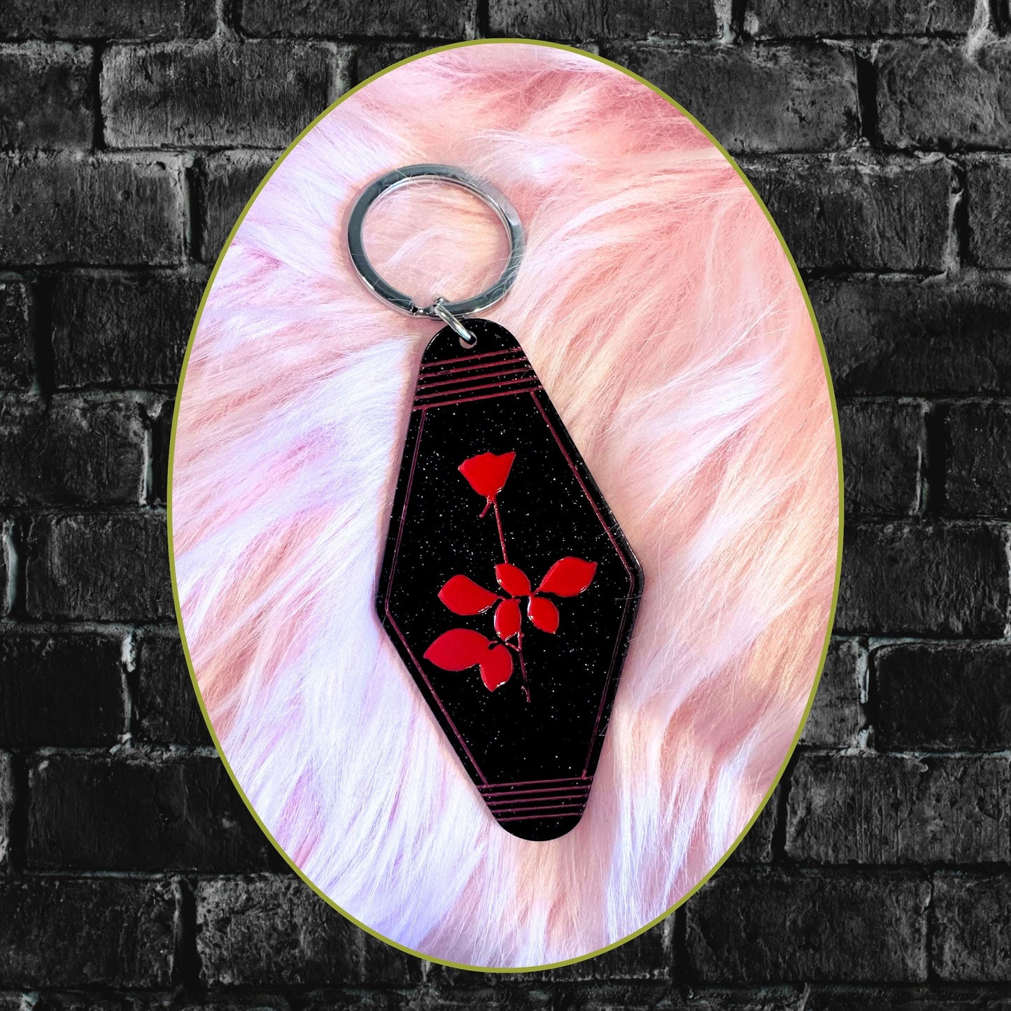 Violator Rose Hotel Keychain