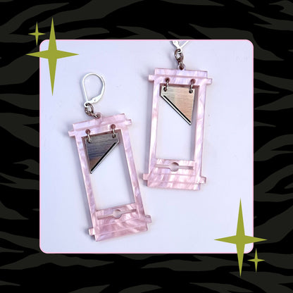 Mini Guillotine Earrings : Multiple Colors