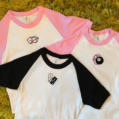 Heart Dice Cropped Raglan - Last 3!