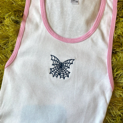 Webbed Butterfly Ribbed Tank -Last 2!