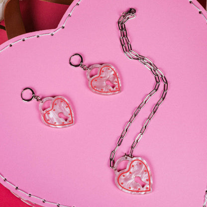 All Locked Up Heart Padlock Necklace