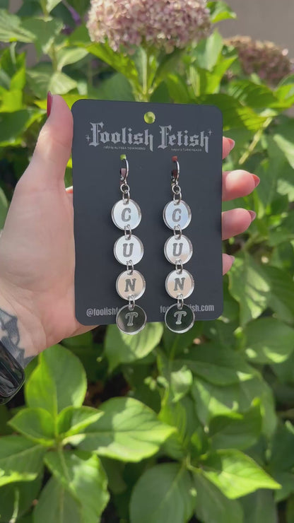 CUNT Mirror Earrings