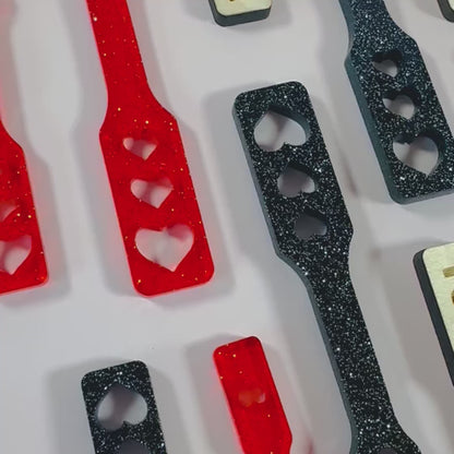 BDSM Wood Paddle Earrings - 2 Sizes & Styles