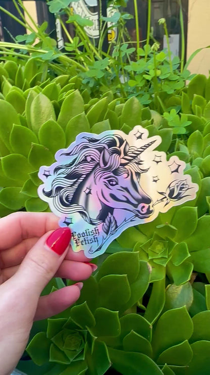 Holographic Unicorn Sticker