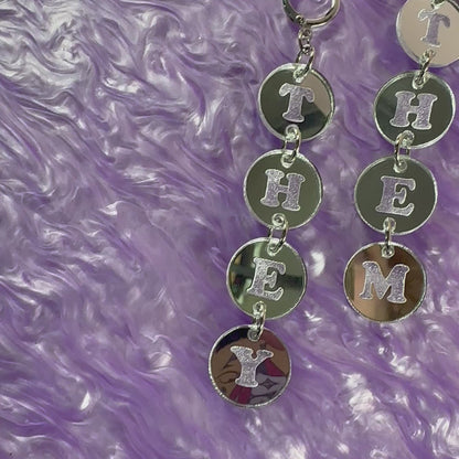 They Them Pronouns Mirror Earrings