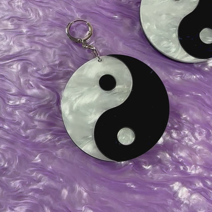 Pearly Yin Yang Earrings