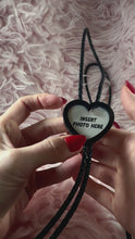 Load and play video in Gallery viewer, Heart Frame Bolo Tie
