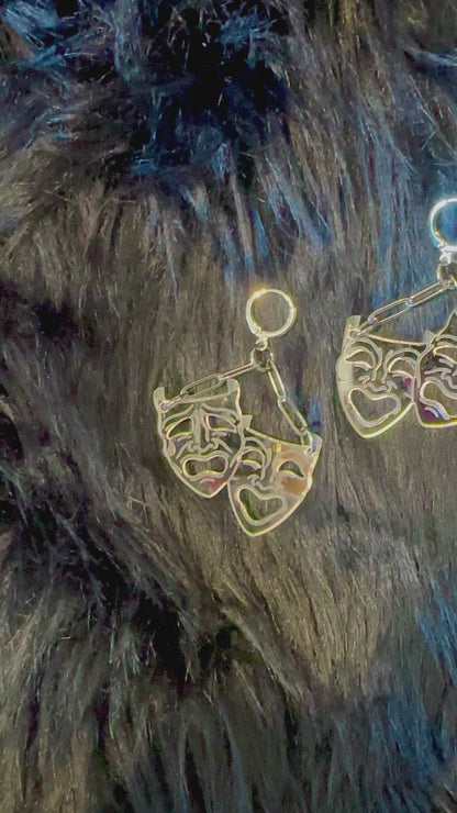 Comedy Tragedy Mask Earrings
