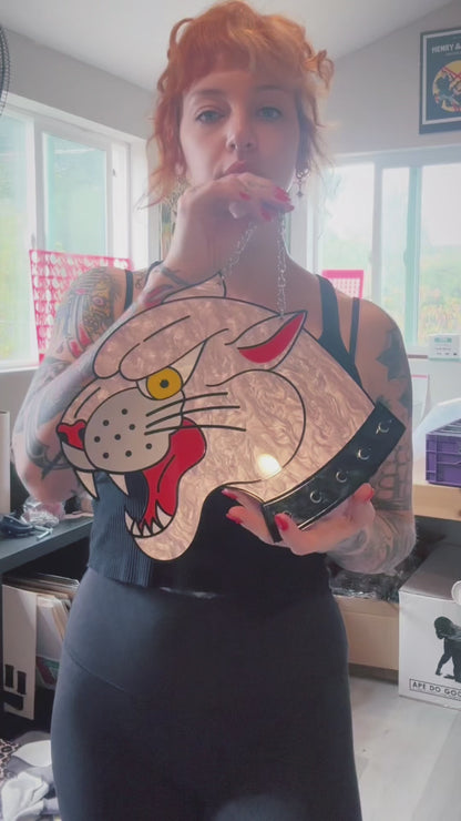 Panther Head Tattoo Art Wall Hanging : Multiple Colors