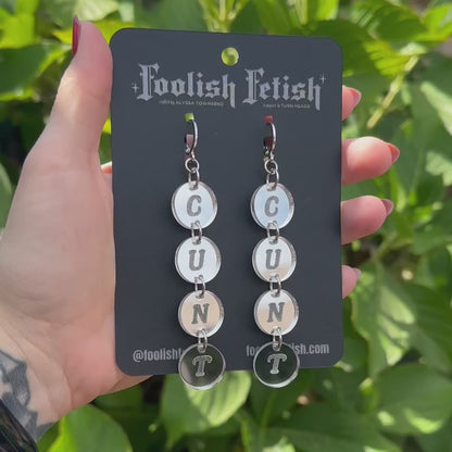 CUNT Mirror Earrings