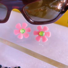 Load image into Gallery viewer, Daisy Studs : Pink, Yellow, or Black
