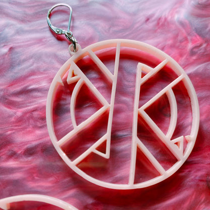 Crass 2" Earrings : Black or Pink