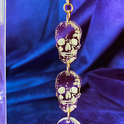 Clear Skull Trio Earrings