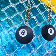 Load image into Gallery viewer, Eight Ball Earrings : 3 Sizes
