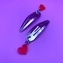 Load image into Gallery viewer, Pink Heart Hair Clip
