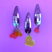 Load image into Gallery viewer, 3 of Hearts Hair Clip
