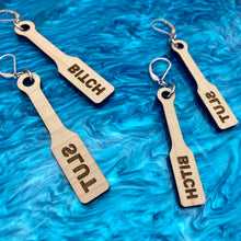 Load image into Gallery viewer, BDSM Wood Paddle Earrings - 2 Sizes &amp; Styles
