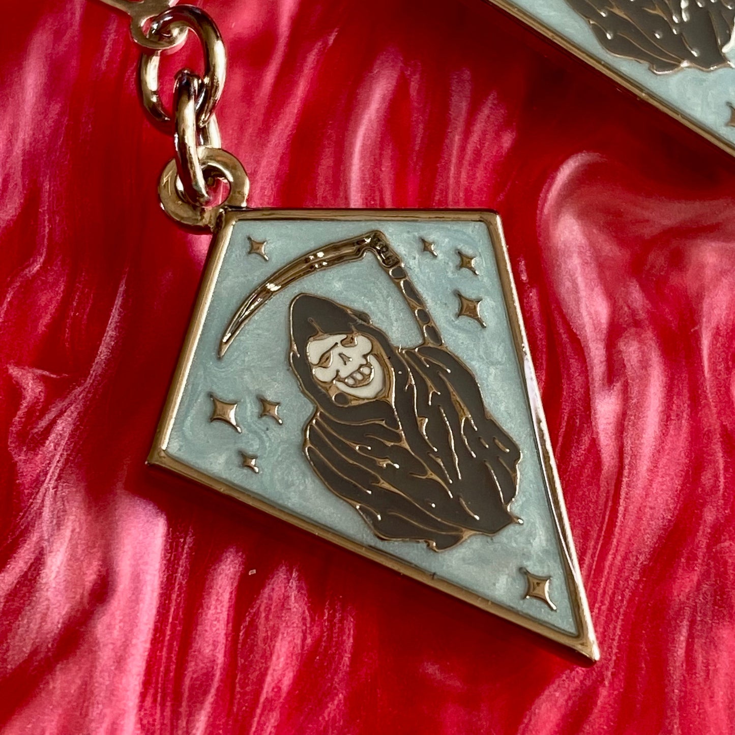 Tiny Reaper Earrings : Pink or Blue