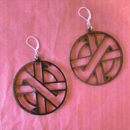 Crass 2" Earrings : Black or Pink