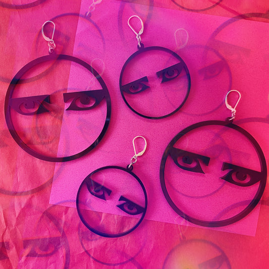 Siouxsie Eyes Hoops : 2 Sizes