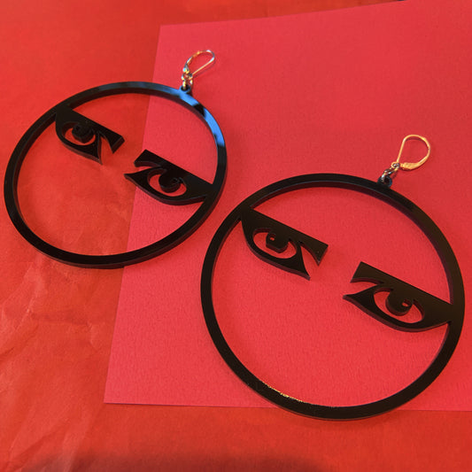 Siouxsie Eyes Hoops : 2 Sizes