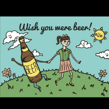 Load image into Gallery viewer, Wish You Were Beer Postcard
