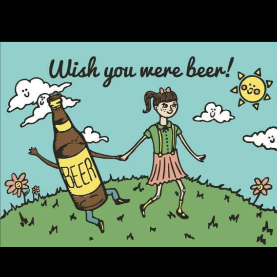 Wish You Were Beer Postcard