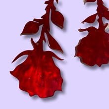 Load image into Gallery viewer, Hanging Rose Earrings
